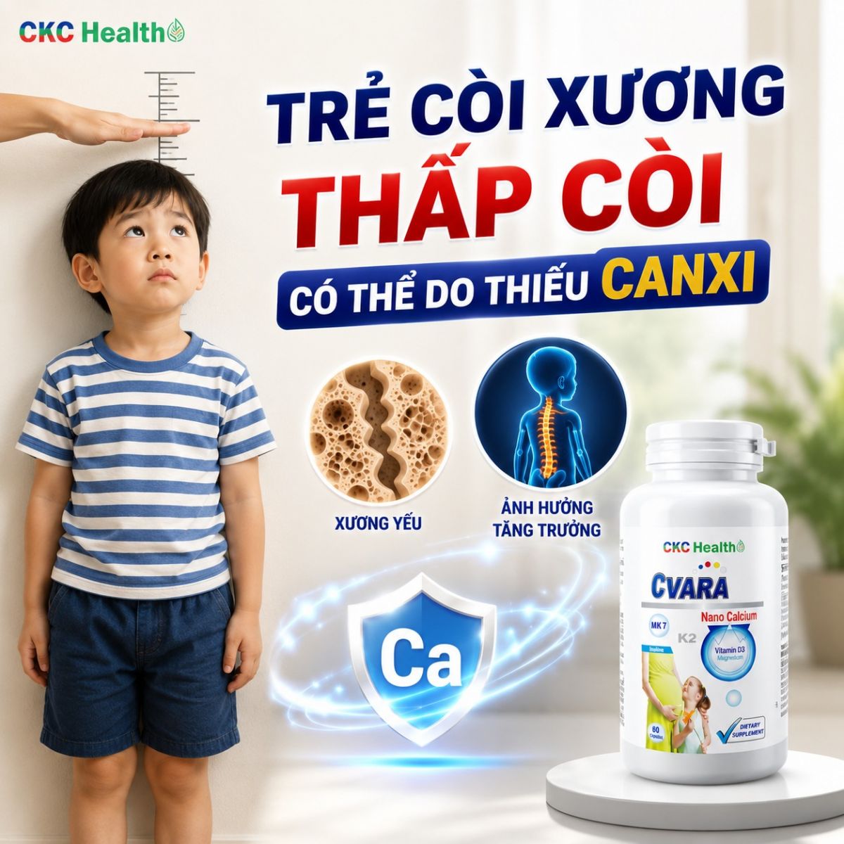 TRẺ THẤP CÒI, CÒI XƯƠNG – CÓ THỂ LIÊN QUAN ĐẾN THIẾU CANXI